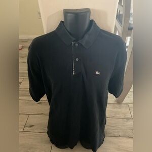 Men’s used size XXL 2XL Burberry London polo black shirt